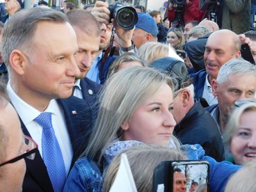 Andrzej Duda przyjechał dziś do Pajęczna. Mówił m.in. o prezydenckiej ustawie rozwoju dróg lokalnych