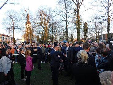 Andrzej Duda przyjechał dziś do Pajęczna. Mówił m.in. o prezydenckiej ustawie rozwoju dróg lokalnych