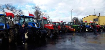 Protest rolników również w regionie wieluńskim. Protestujący wyruszyli już z Osjakowa, jadą do Wielunia