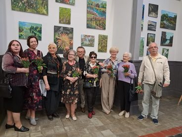 Wernisaż wystawy malarskiej na Dworcu Kulturalnym Wieluń Dąbrowa