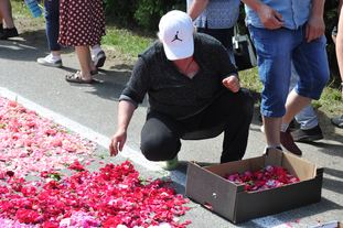 Jak co roku w Spycimierzu powstawały kwietne dywany na Boże Ciało